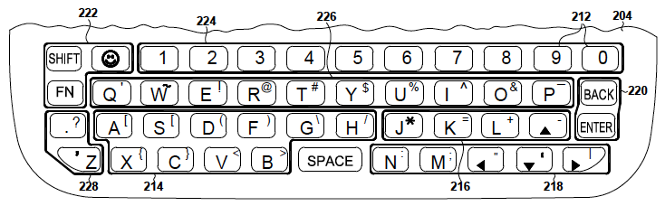 Patent Pending for Wireless Mobile Device Keypad Having Certain Key Groupings